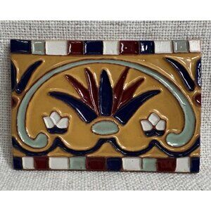 Handpainted Glazed 6X4 Ceramic Floral Mosaic clay tile